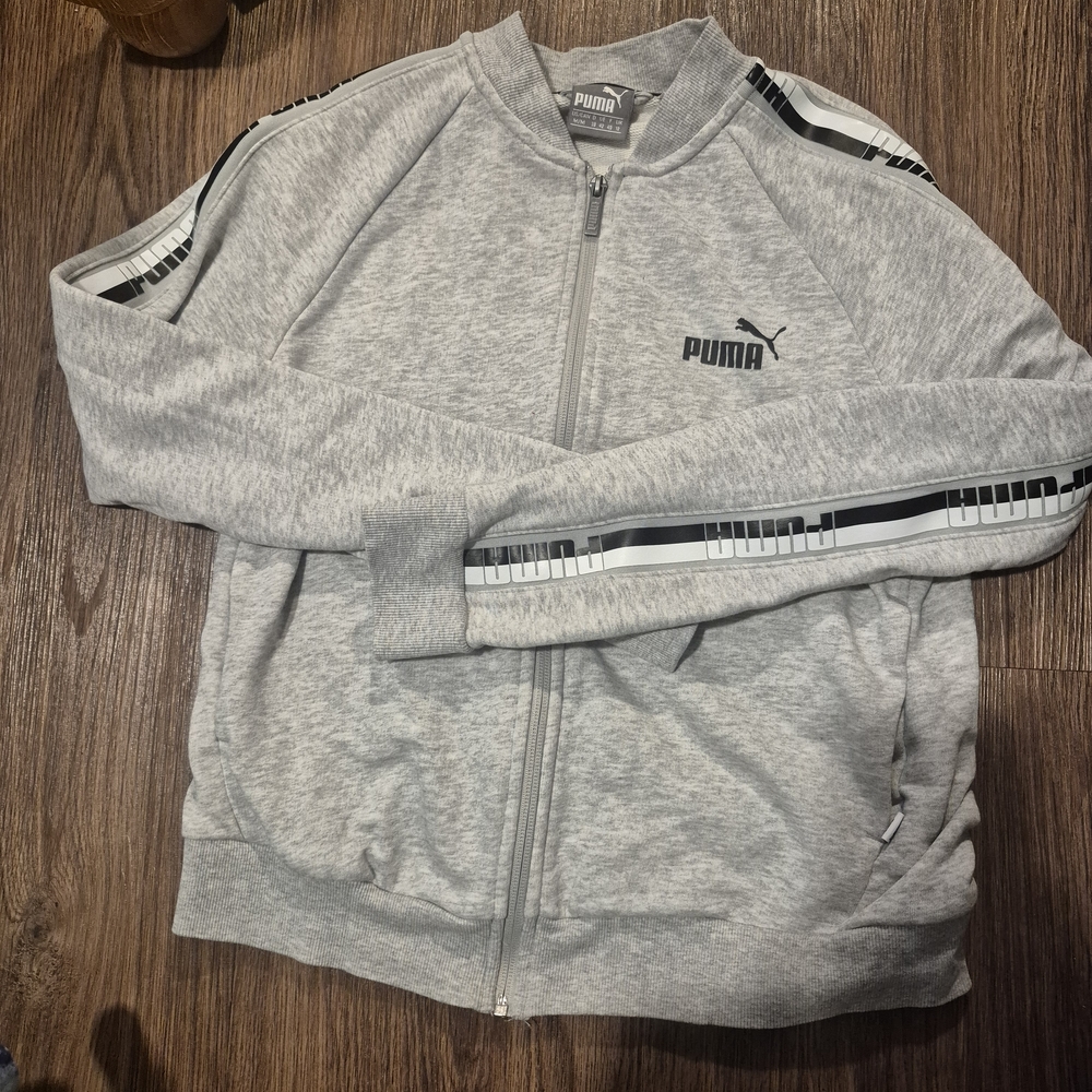 Puma Heather Gray Zip-Up Jacket